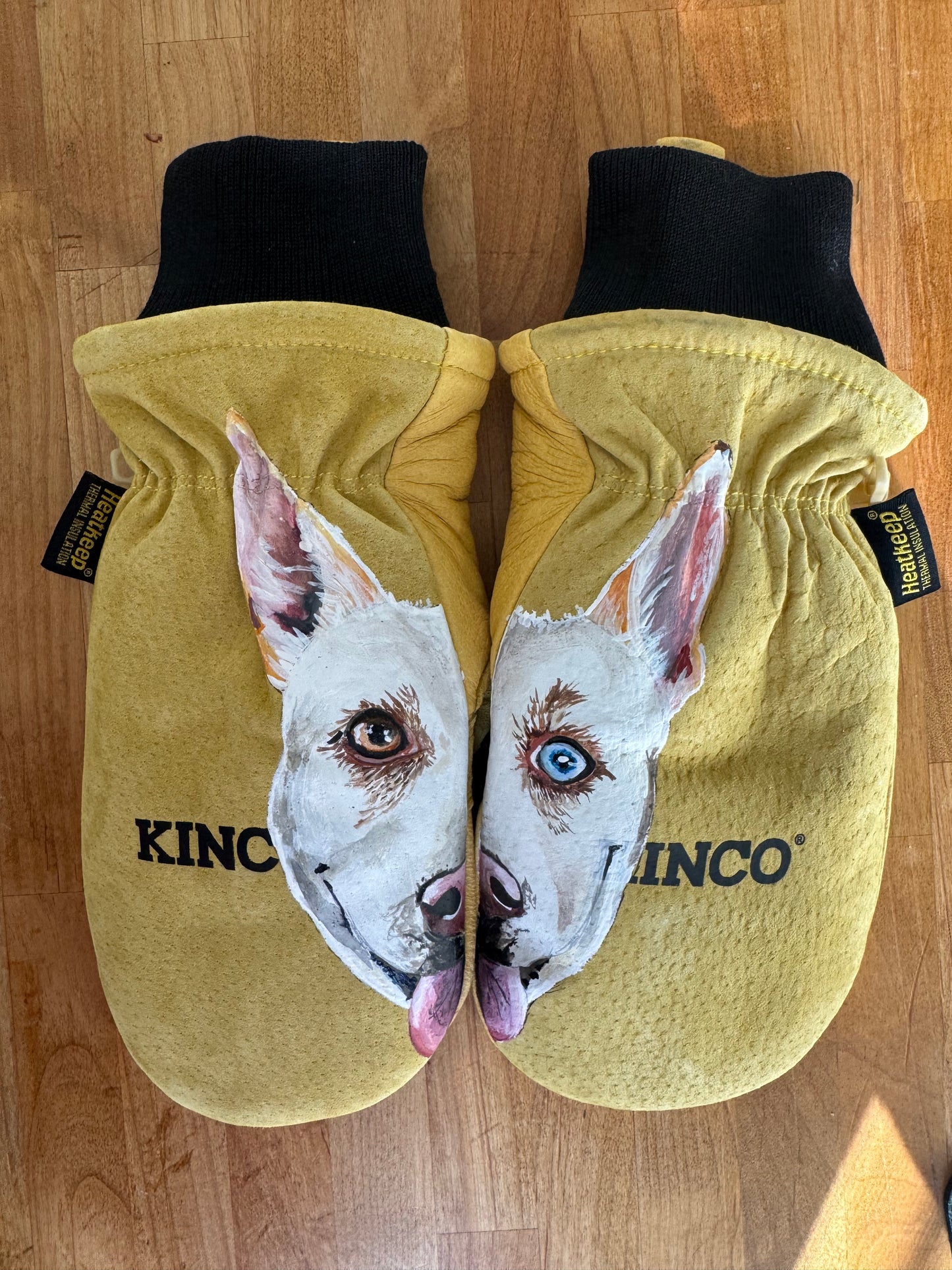 Custom Painted Kinco Ski Mittens