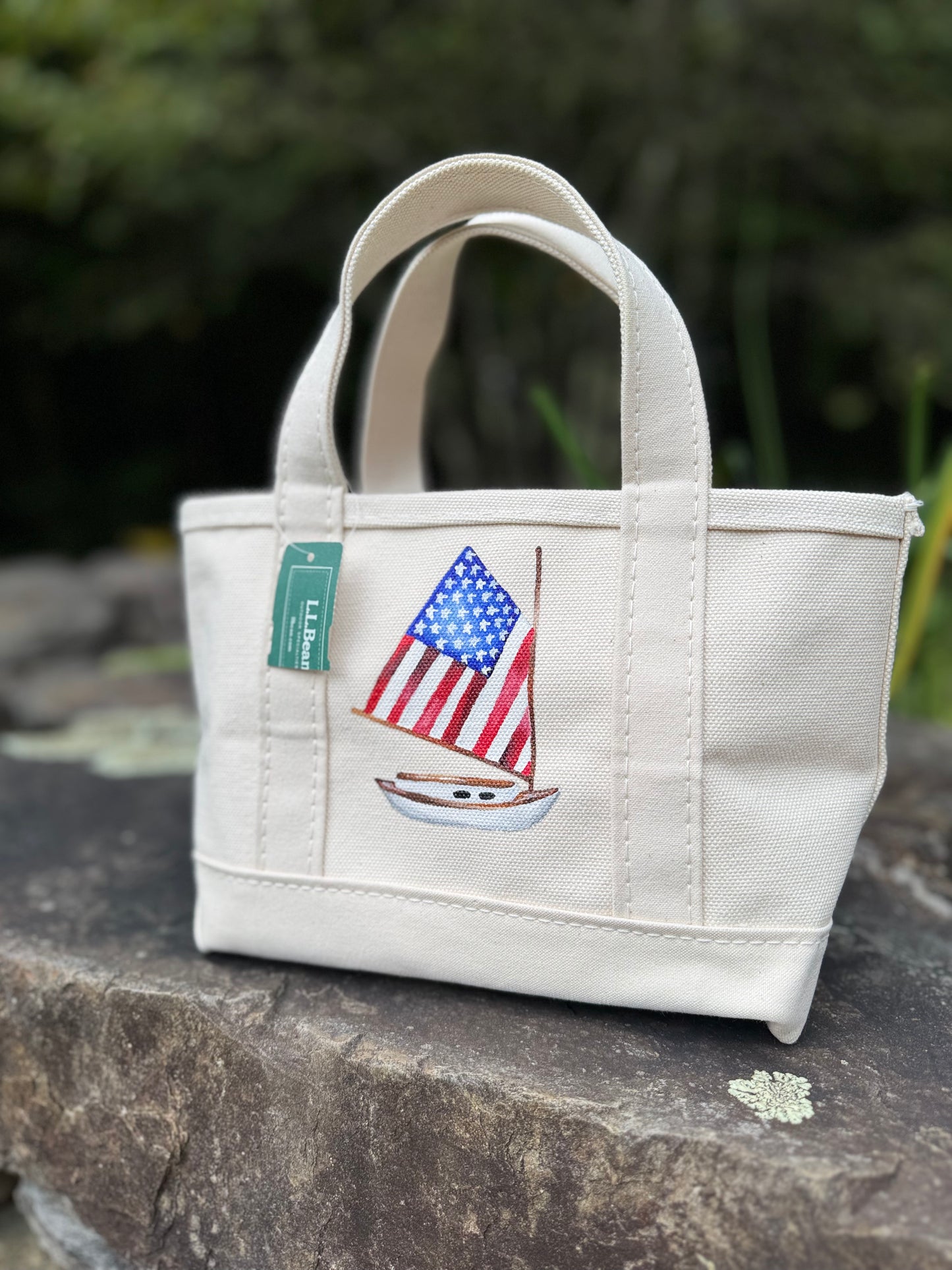 Small Hydrangea LLBean Tote and Mini Nantucket LLBean Tote