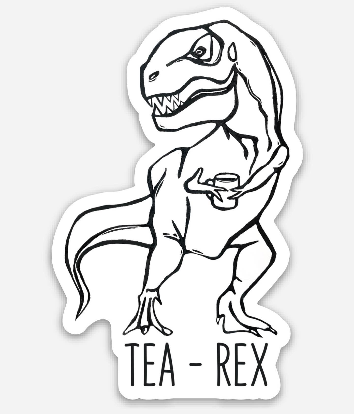 Tea-Rex Vinyl Sticker