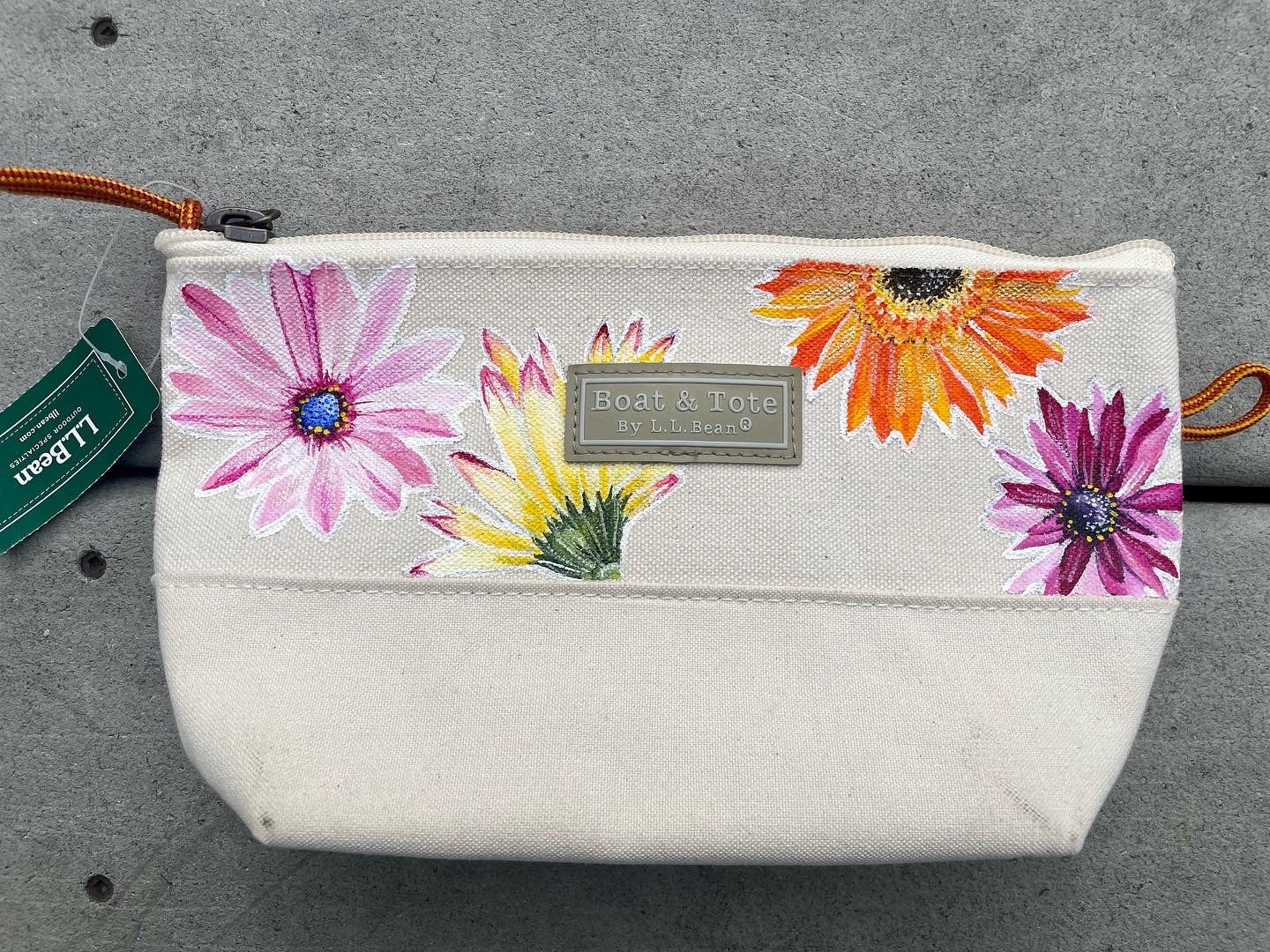 Custom LLBean Maine Canvas Zip Pouch