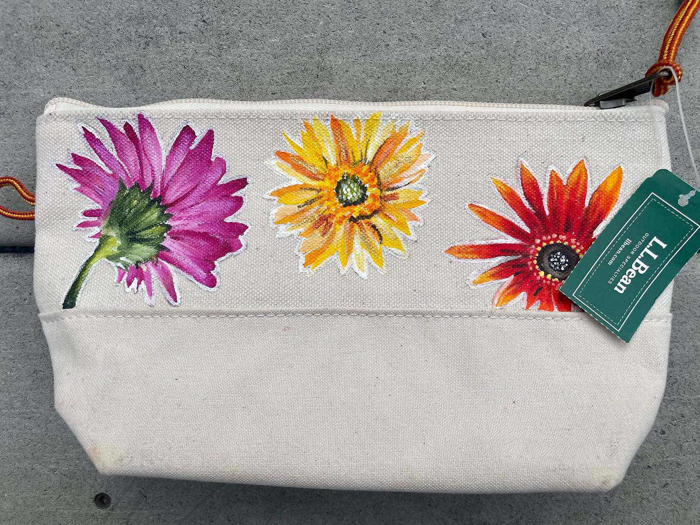 Custom LLBean Maine Canvas Zip Pouch