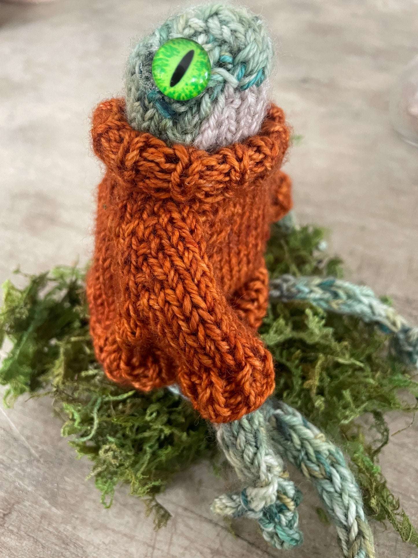 Custom Hand Knitted Frog
