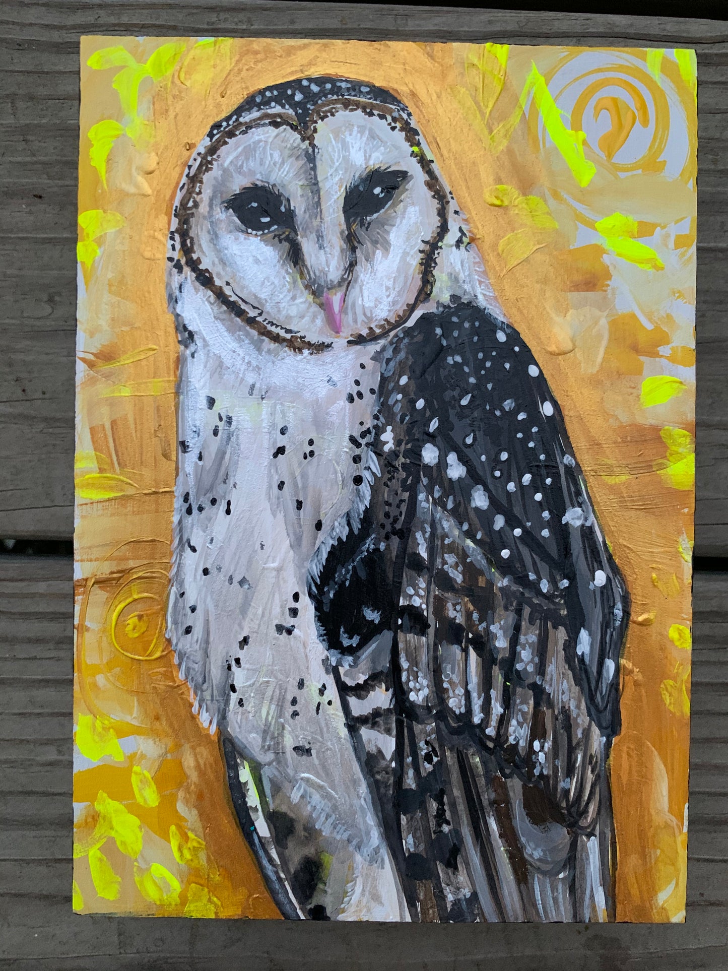 Clear Barn Owl Vinyl Sticker
