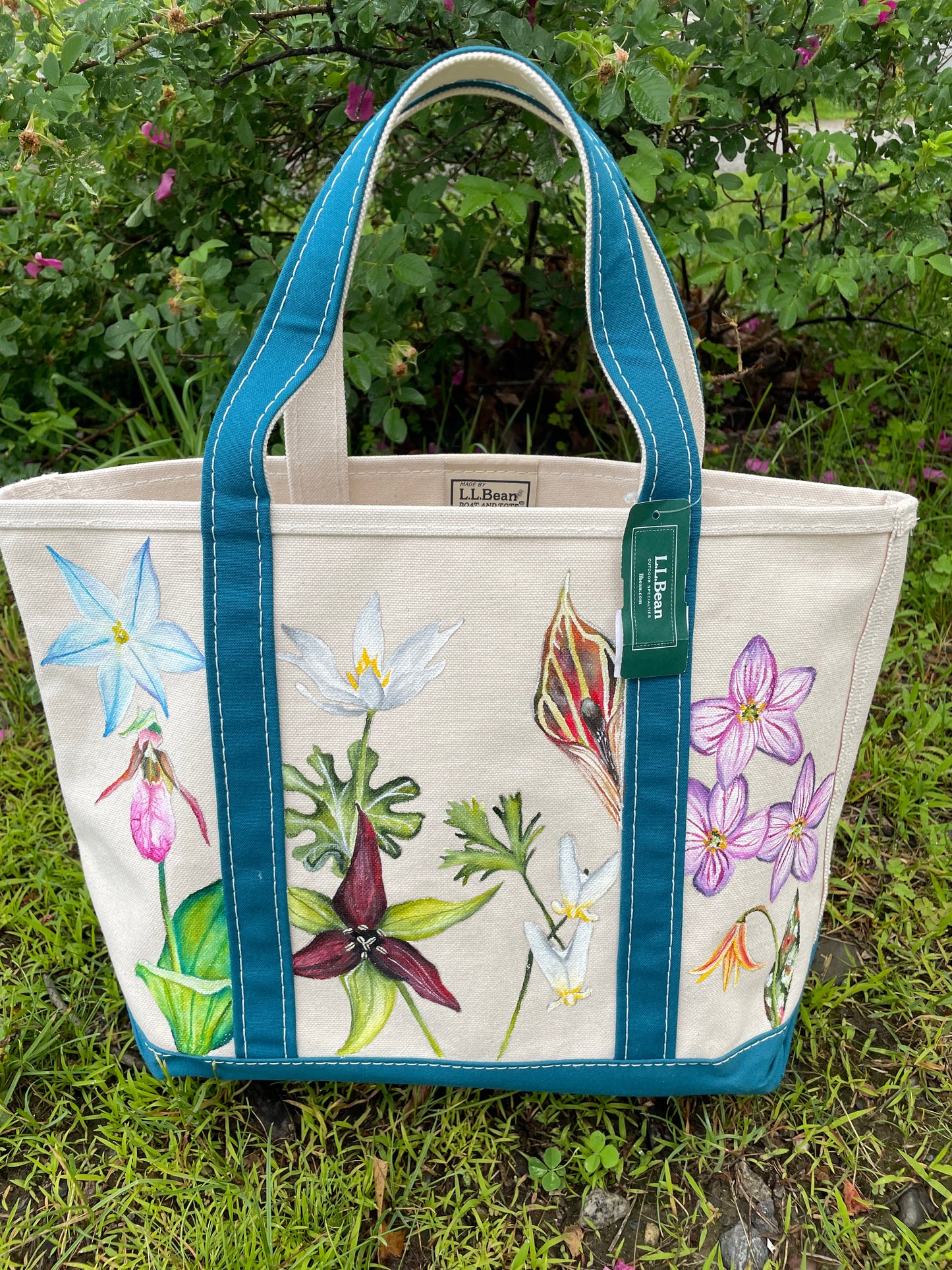 Custom Painted LLBean Boat and Tote Bag