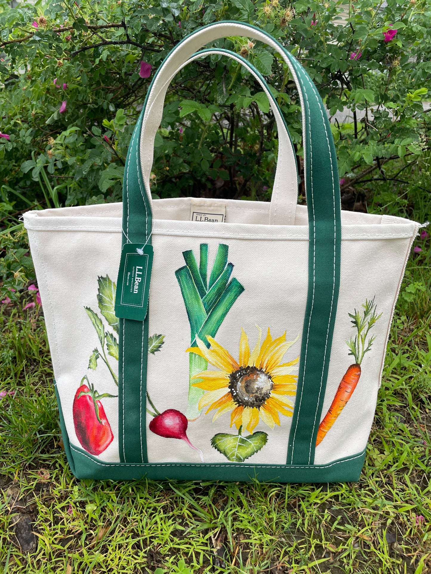 Custom Painted LLBean Boat and Tote Bag
