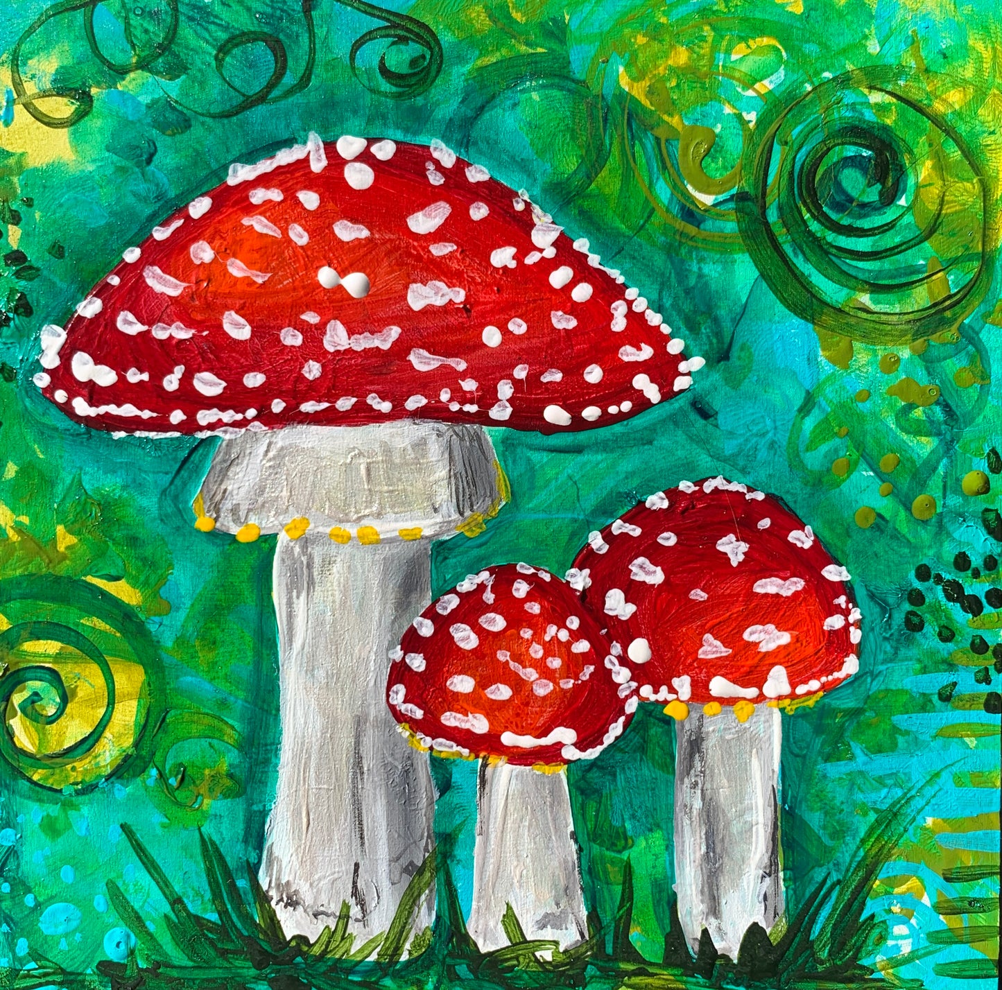 Holographic Mushroom Vinyl Sticker