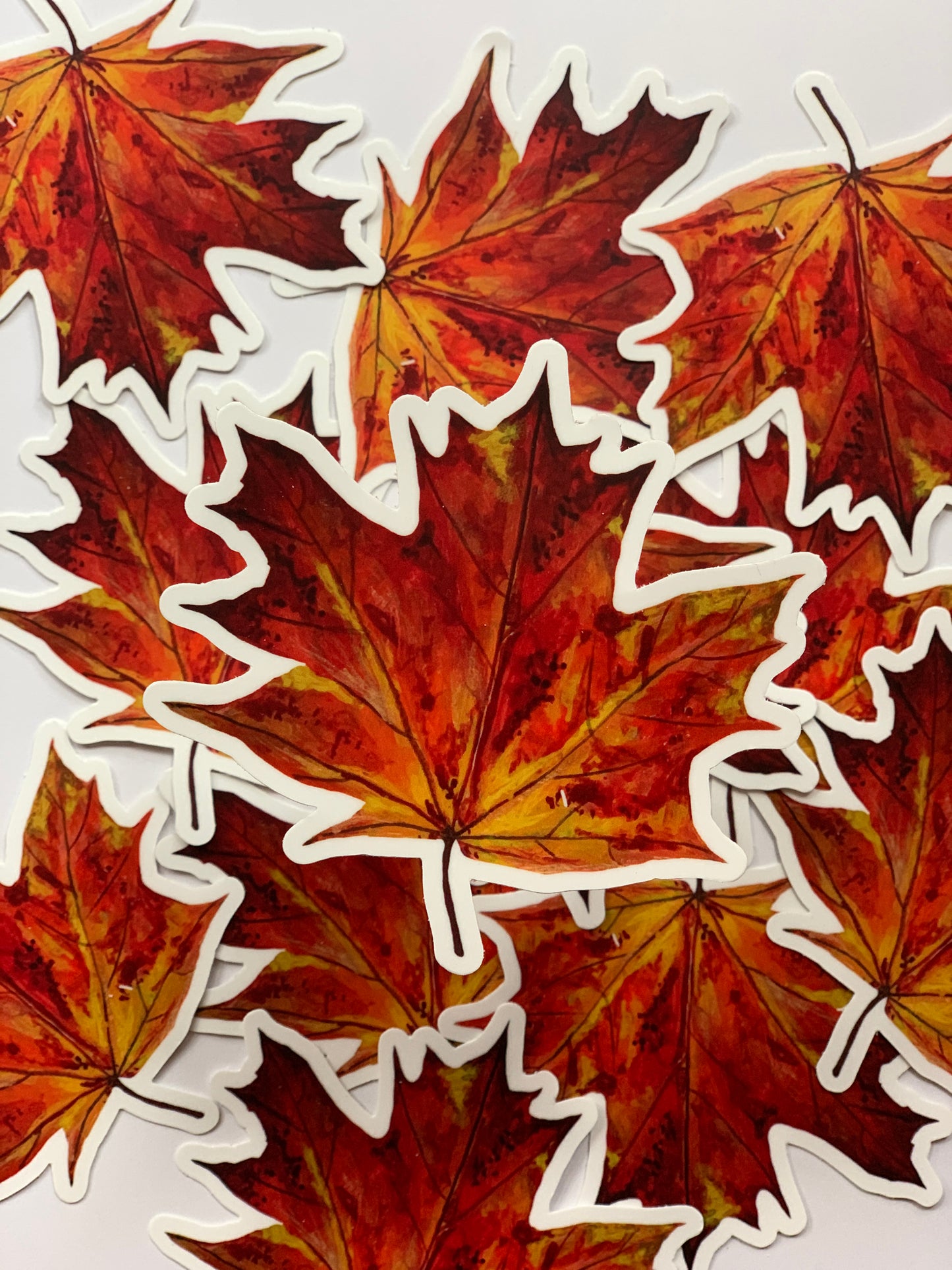 Red Maple Leaf Vinyl Sticker