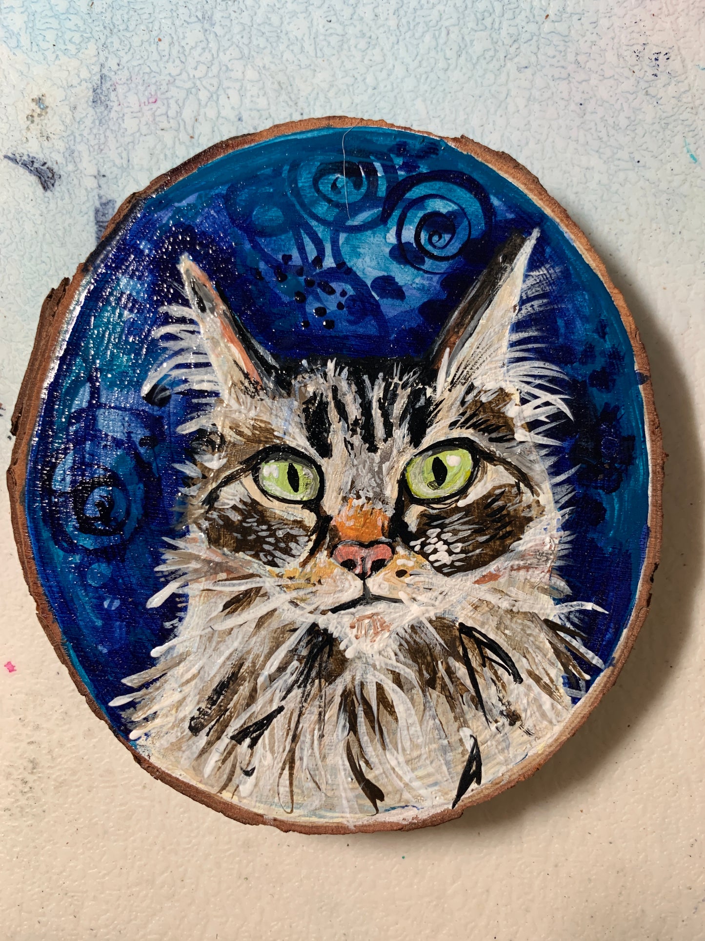 Custom Painted Pet Portrait Ornament