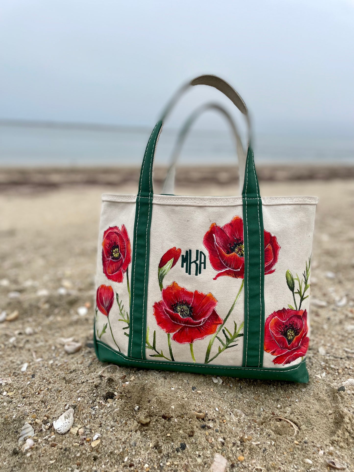 Custom Painted LLBean Boat and Tote Bag