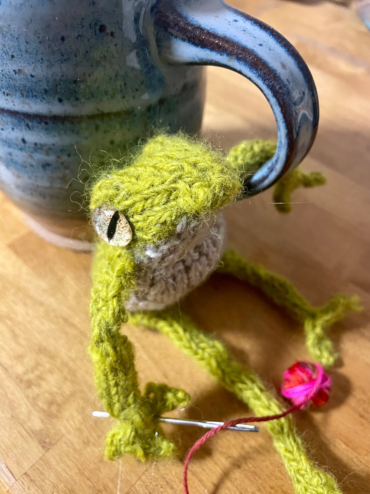 Custom Hand Knitted Frog