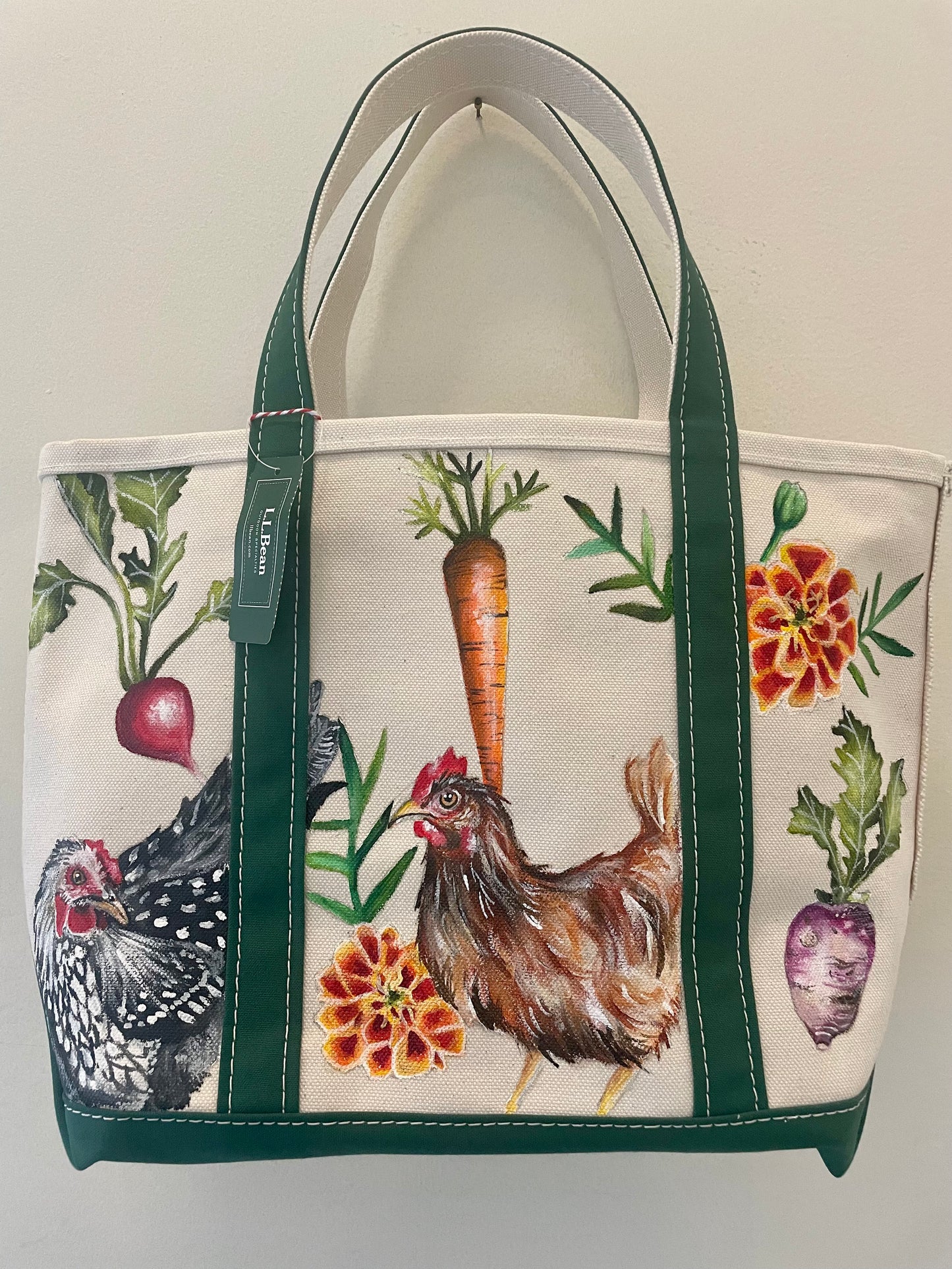 Custom Painted LLBean Boat and Tote Bag