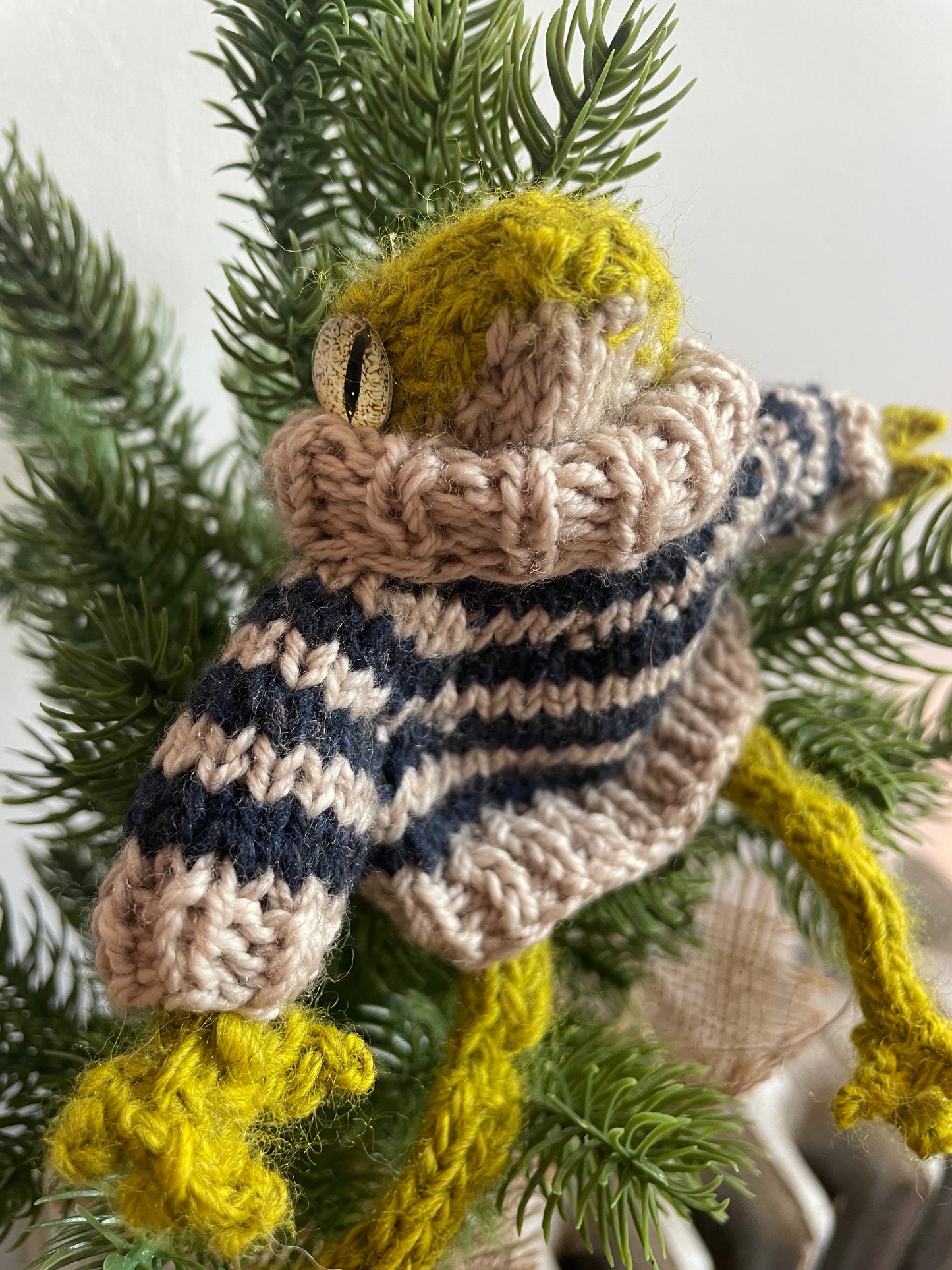 Custom Hand Knitted Frog