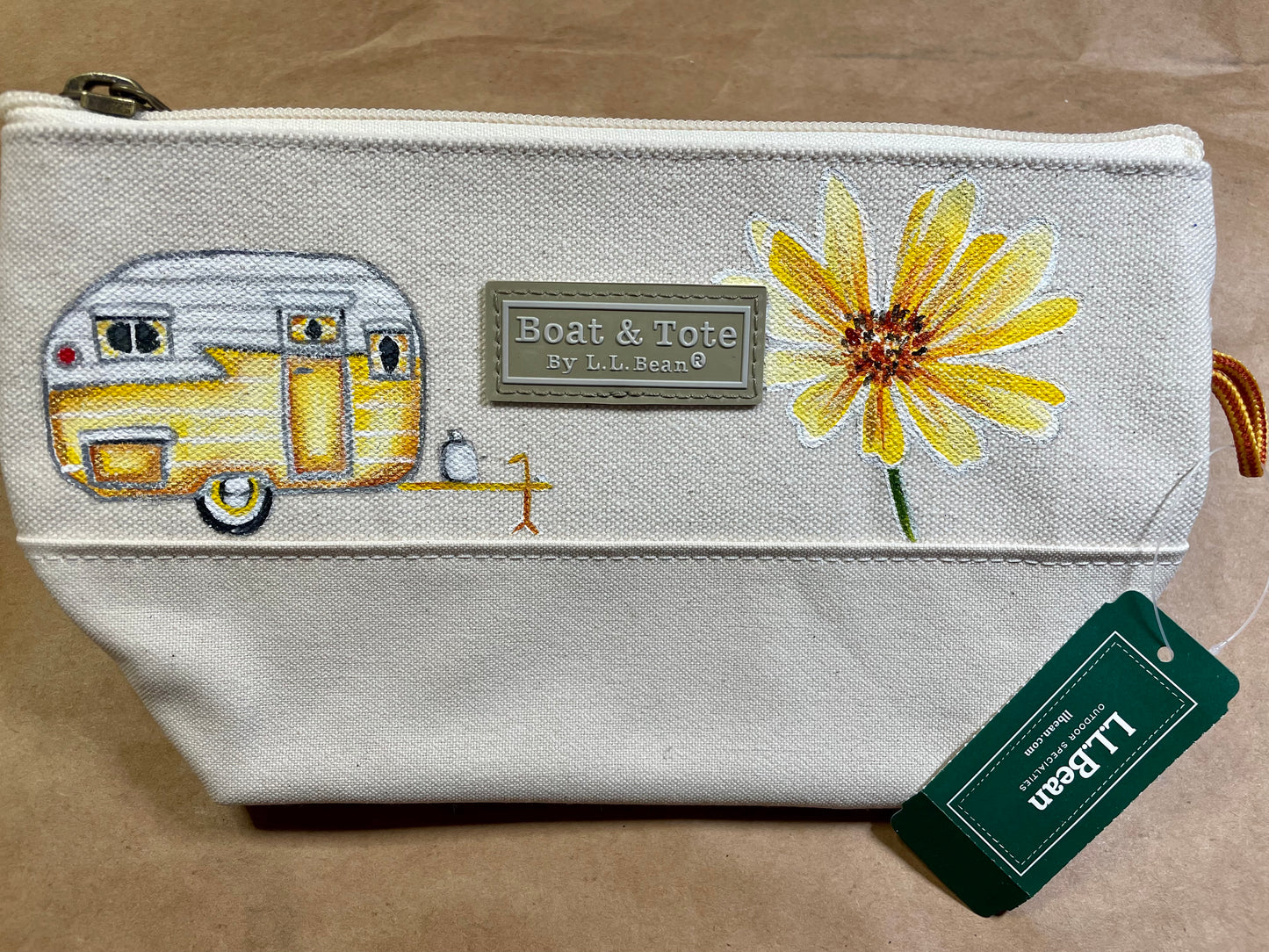 Custom LLBean Maine Canvas Zip Pouch