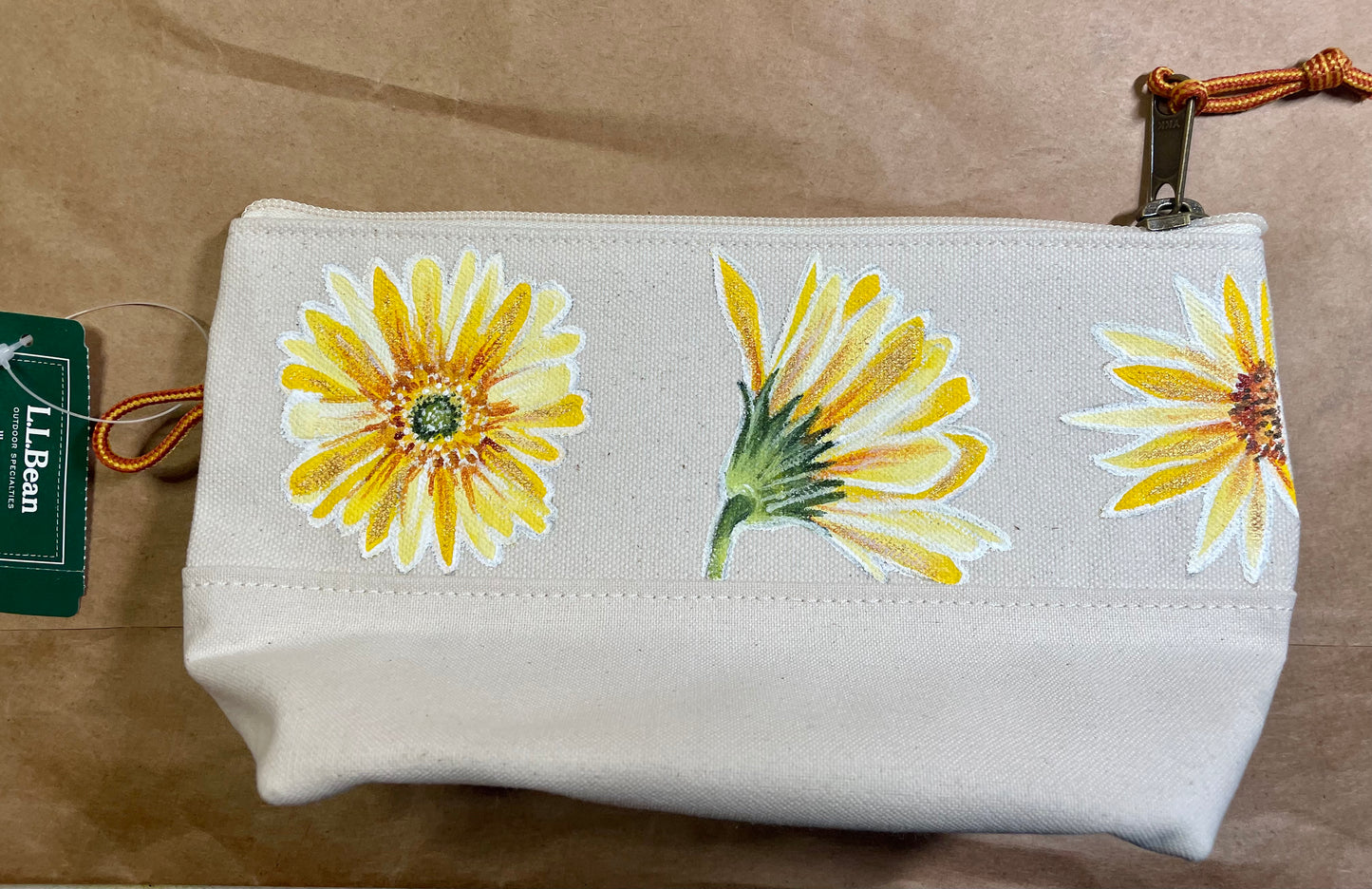 Custom LLBean Maine Canvas Zip Pouch