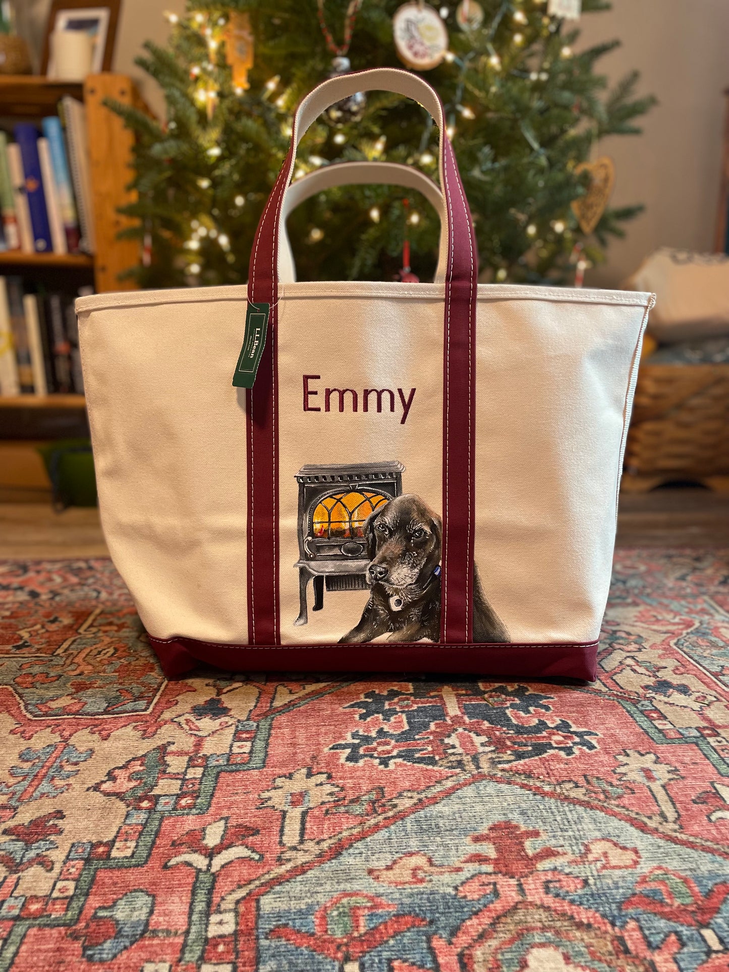 Custom Painted LLBean Boat and Tote Bag