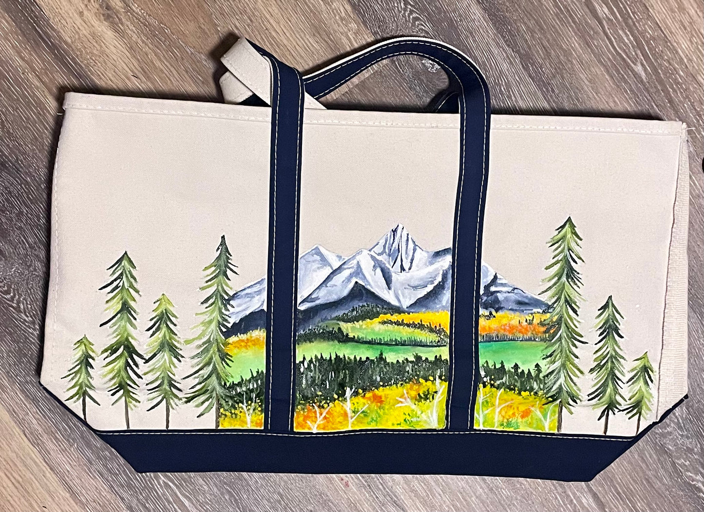 Custom Painted LLBean Boat and Tote Bag
