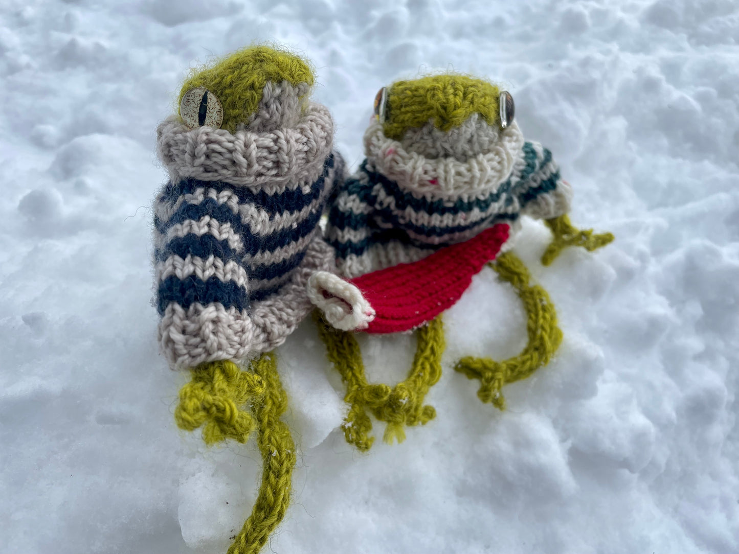 Custom Hand Knitted Frog