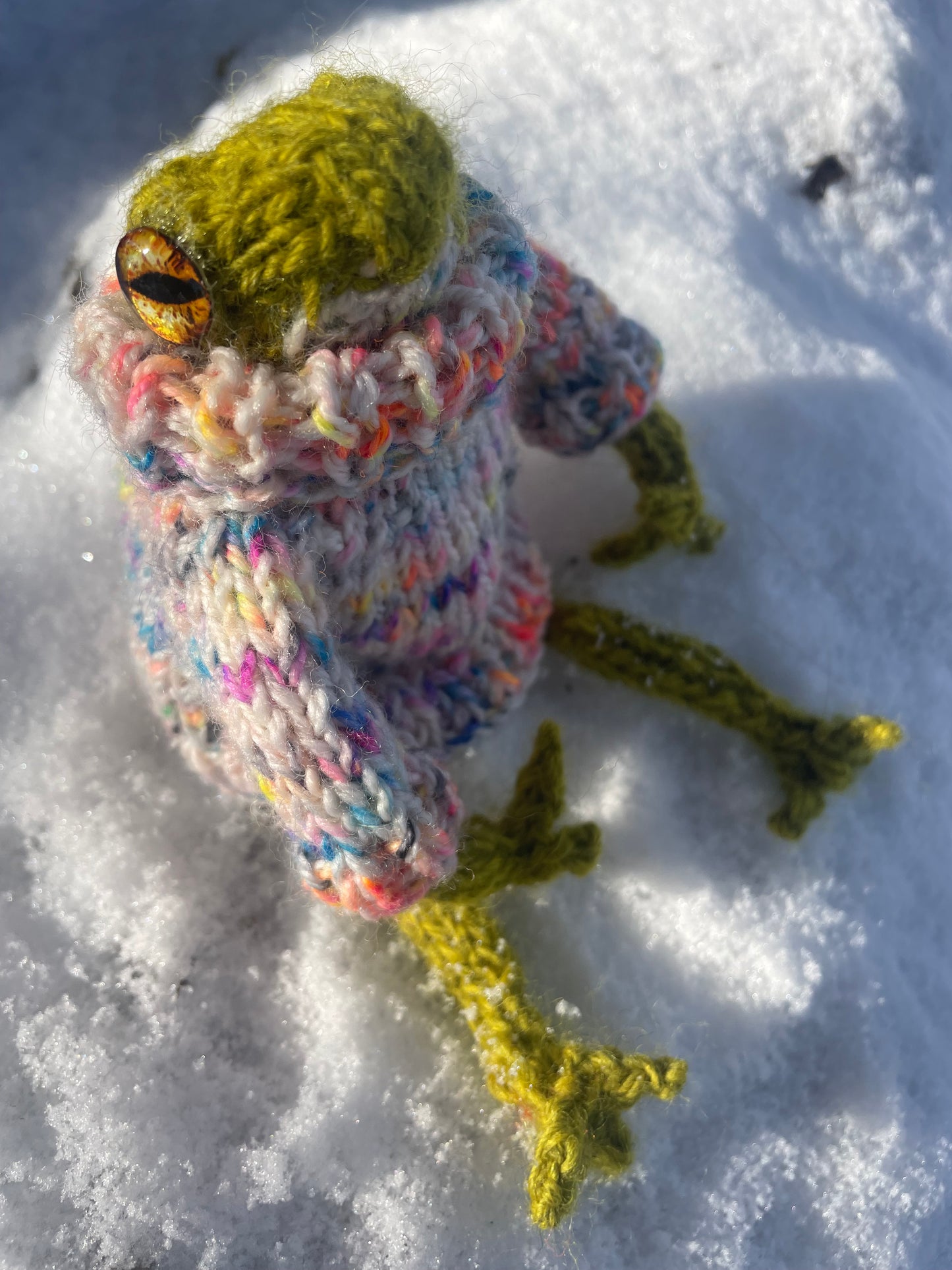 Custom Hand Knitted Frog