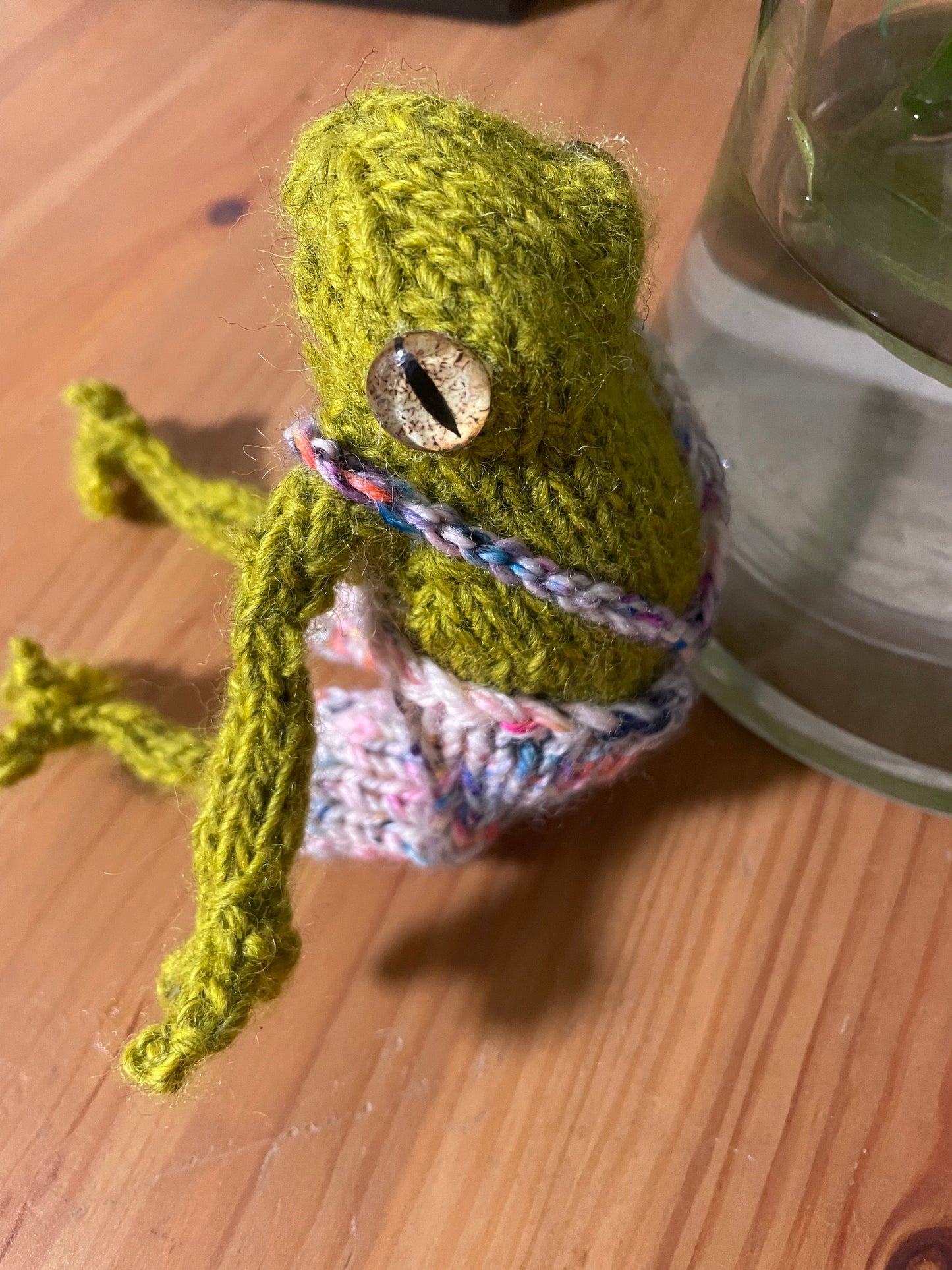 Custom Hand Knitted Frog