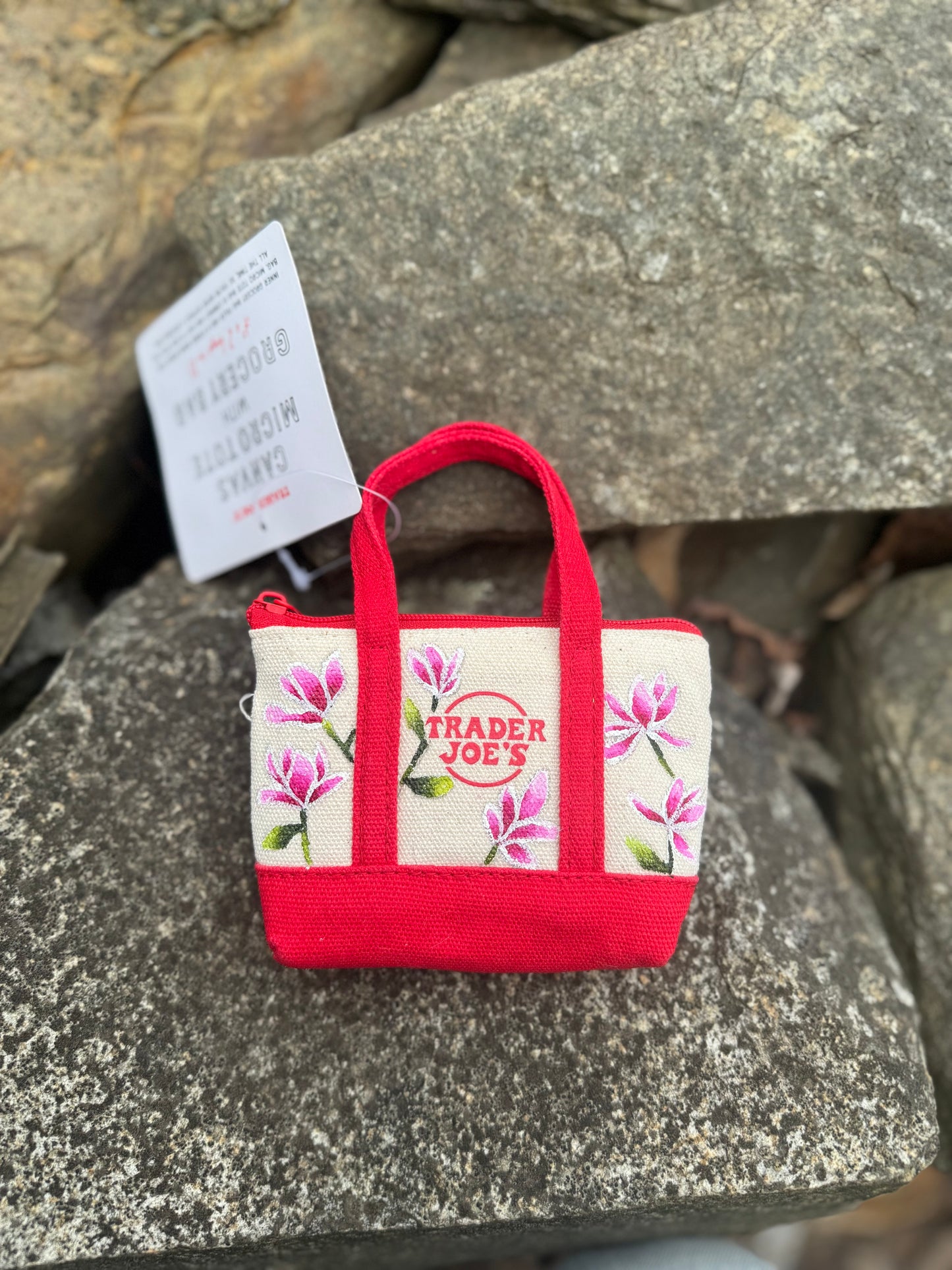 Custom Painted Trader Joe's Canvas Tote