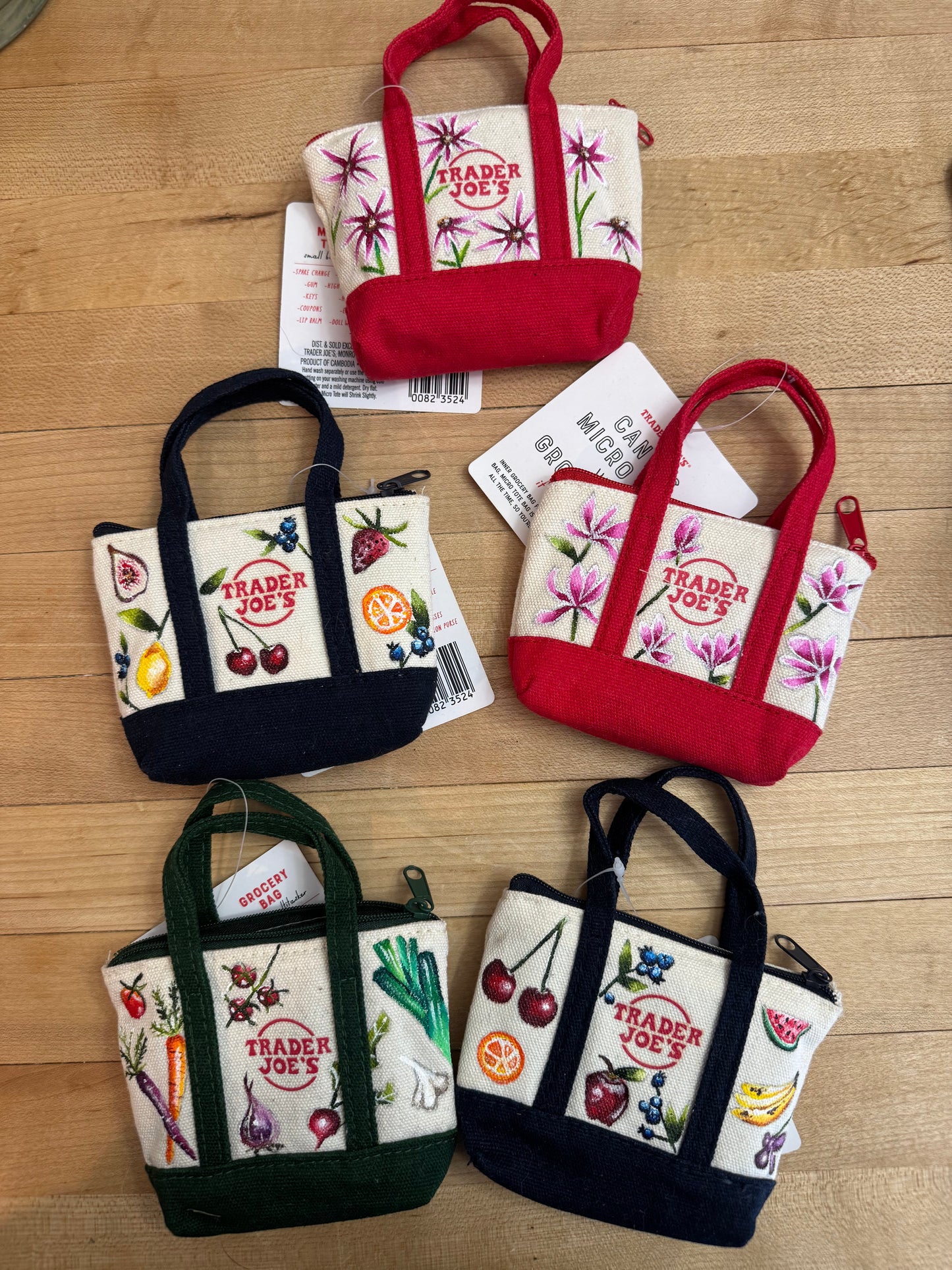 Custom Painted Trader Joe's Canvas Tote