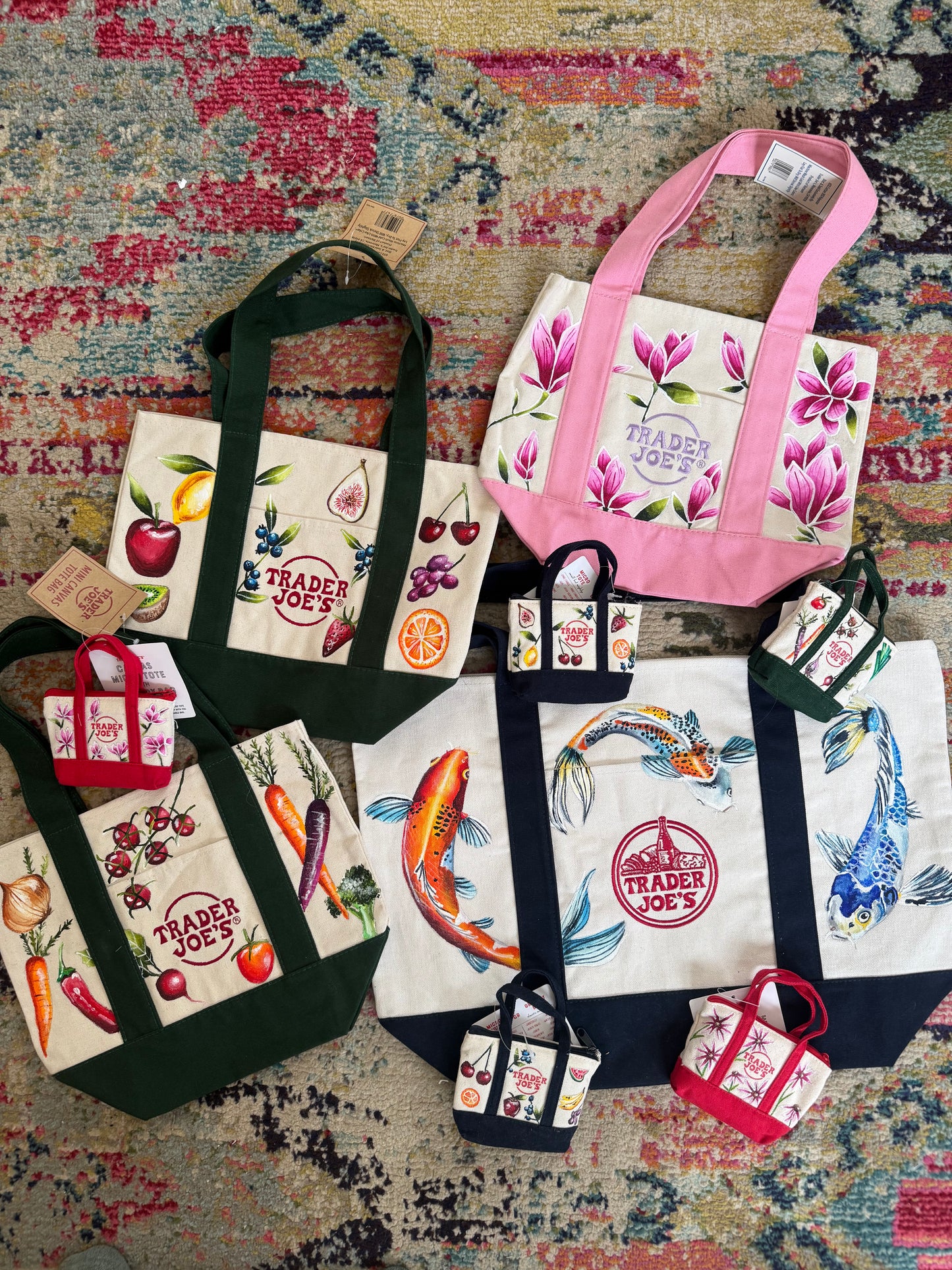 Custom Painted Trader Joe's Canvas Tote