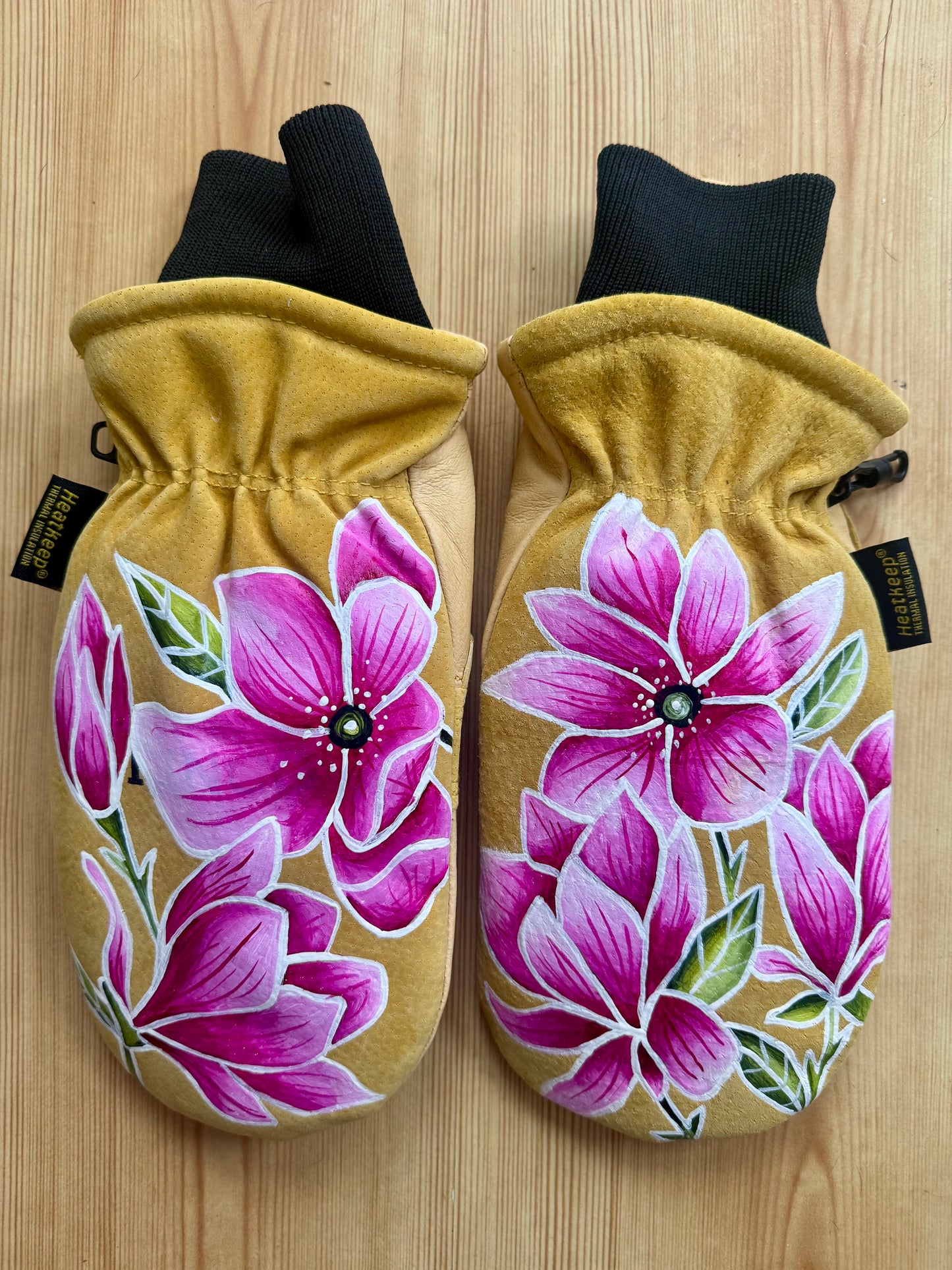 Custom Painted Kinco Ski Mittens