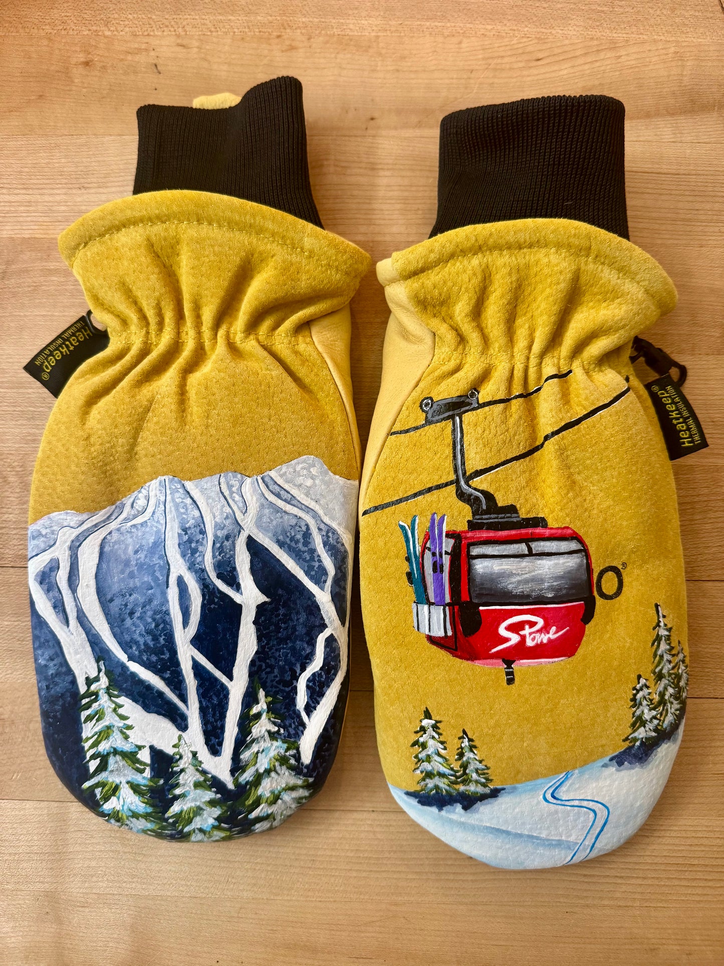 Custom Painted Kinco Ski Mittens