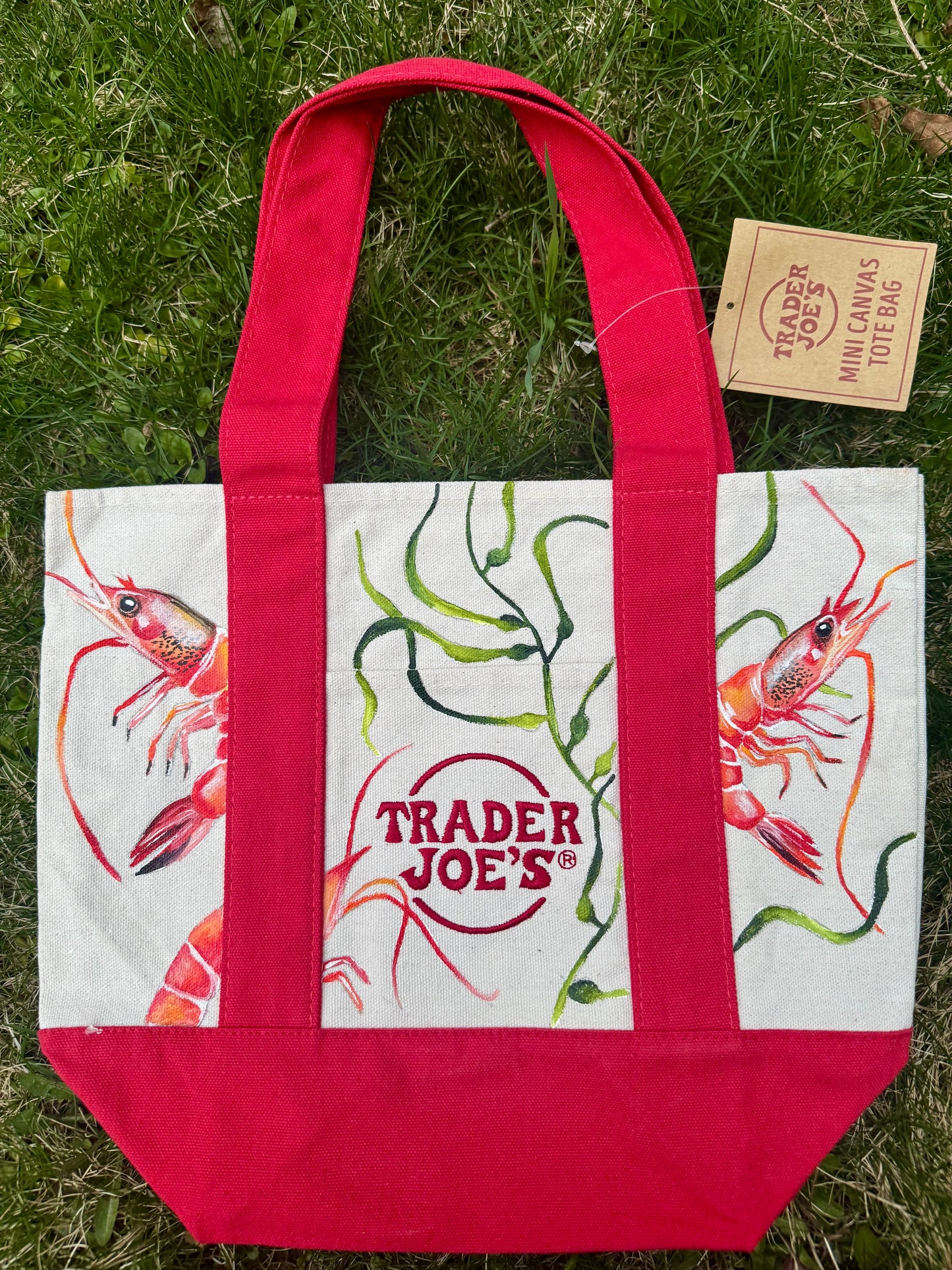 Custom Painted Trader Joe's Canvas Tote
