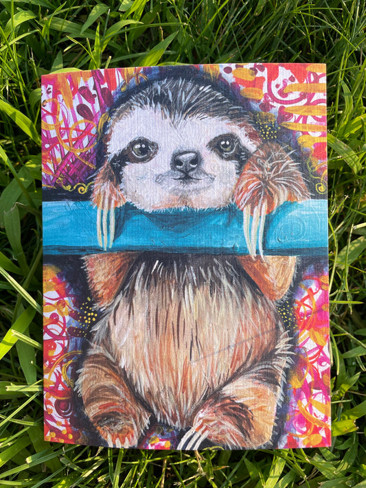 Sloth Greeting Card
