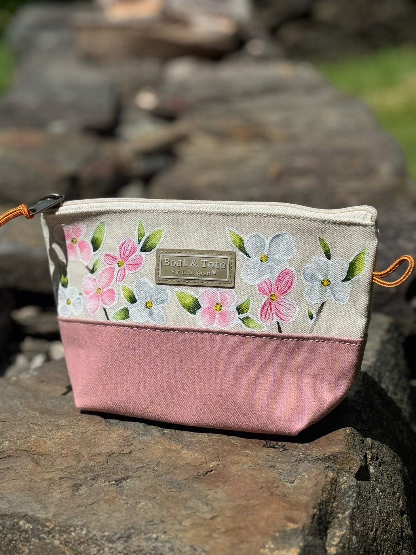 Custom LLBean Maine Canvas Zip Pouch