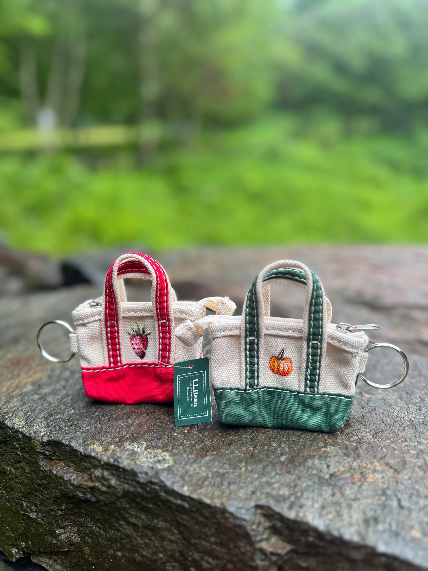 Custom Painted LLBean Boat and Tote Keychain