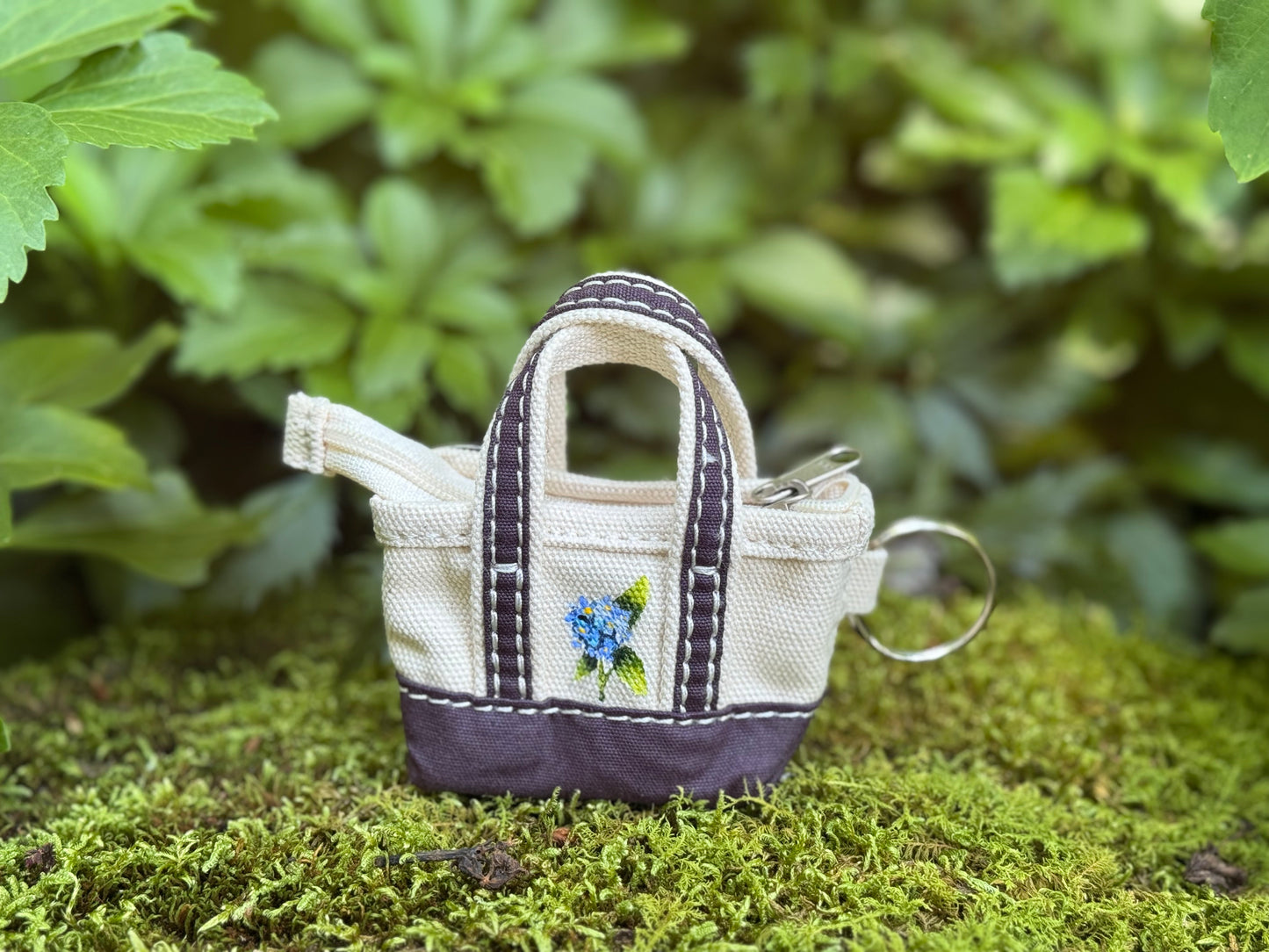 Custom Painted LLBean Boat and Tote Keychain