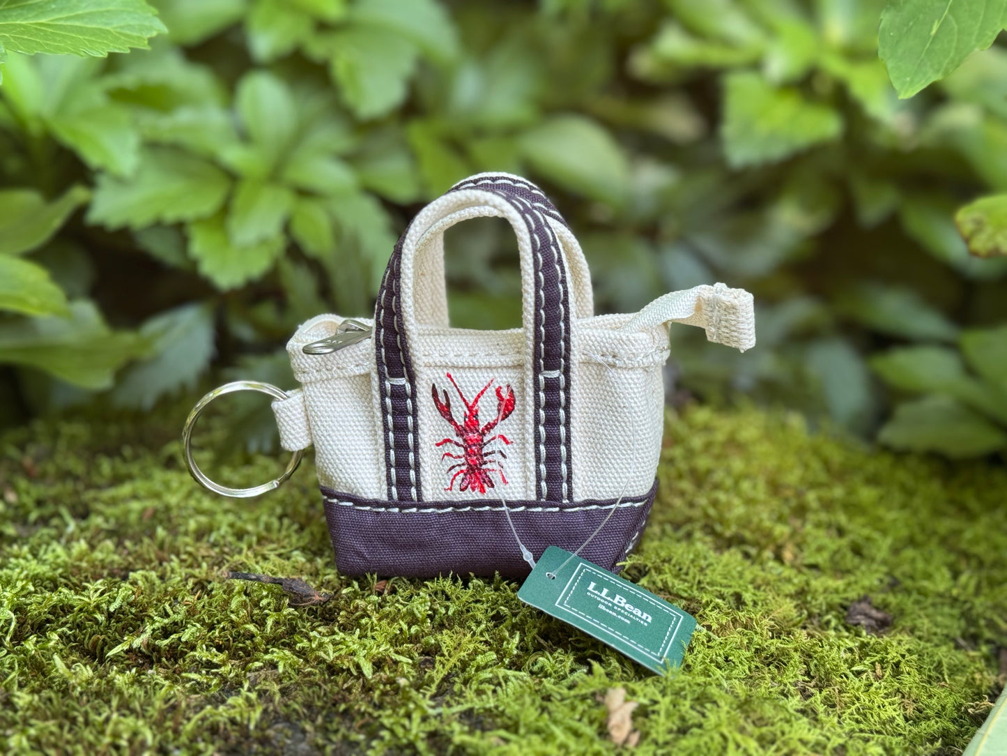 Custom Painted LLBean Boat and Tote Keychain