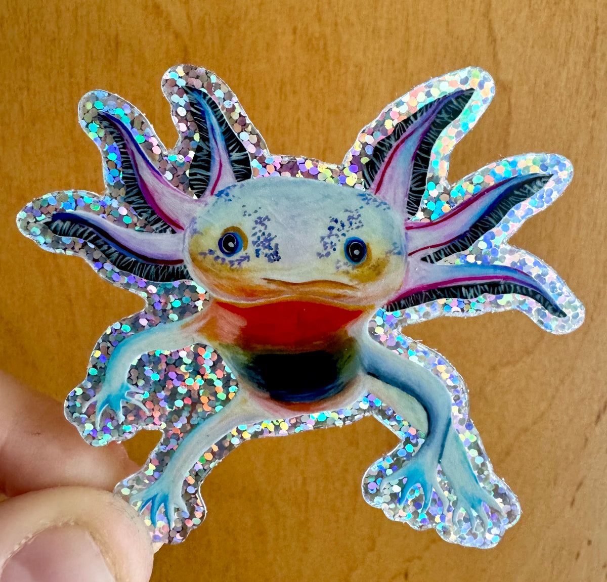 Sticker Axelo Axolotl Vinyl Sticker – Willough Designs