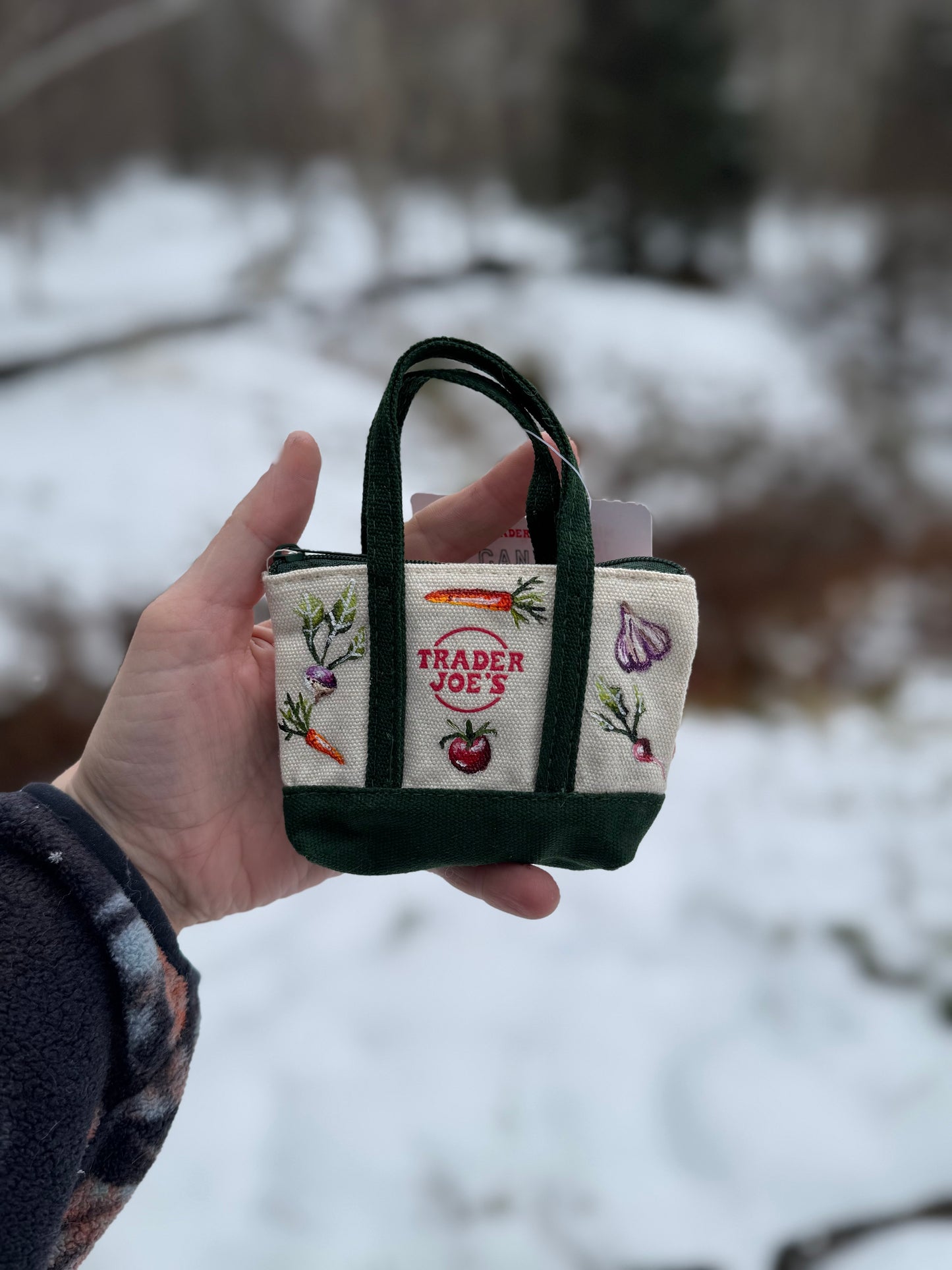 Custom Painted Trader Joe's Canvas Tote