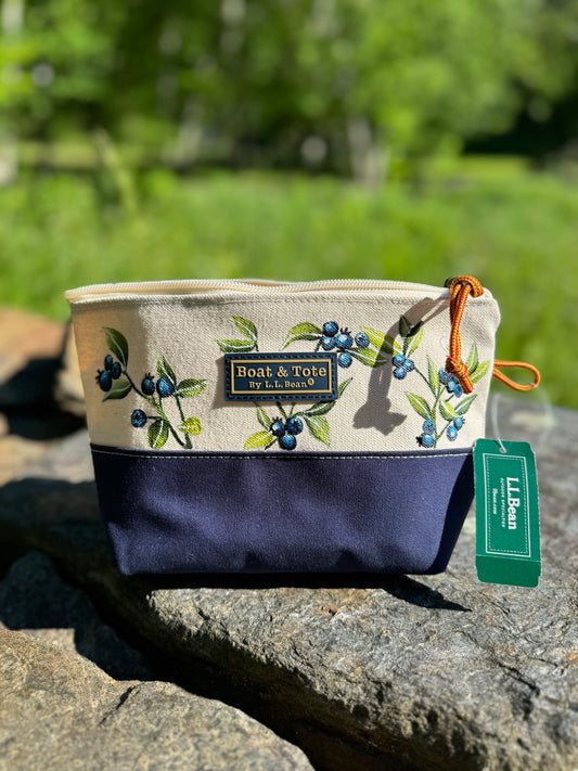 Custom LLBean Maine Canvas Zip Pouch