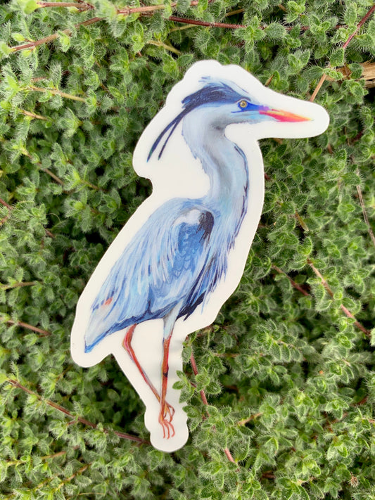 Great Blue Heron Vinyl Sticker