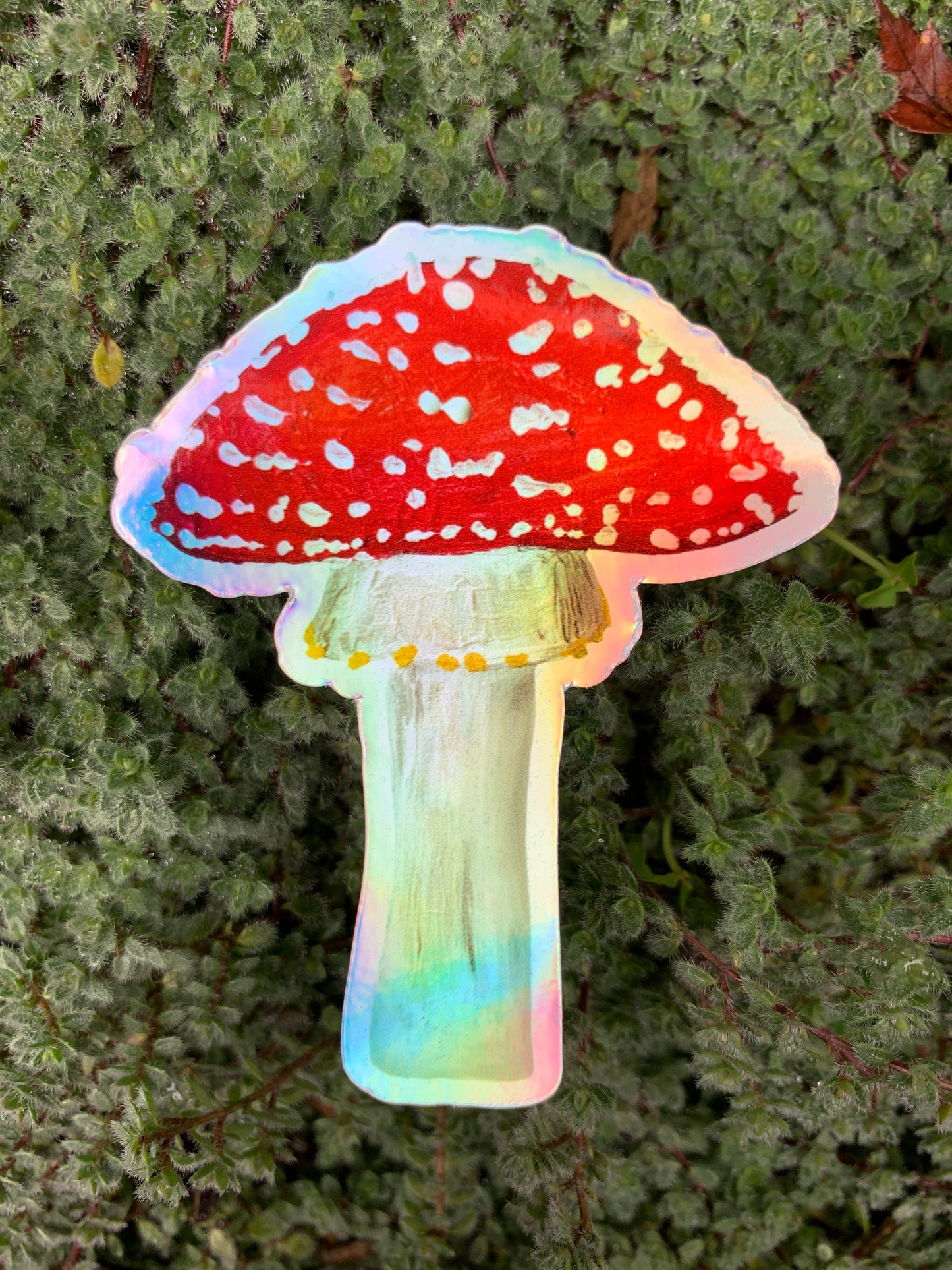 Holographic Mushroom Vinyl Sticker