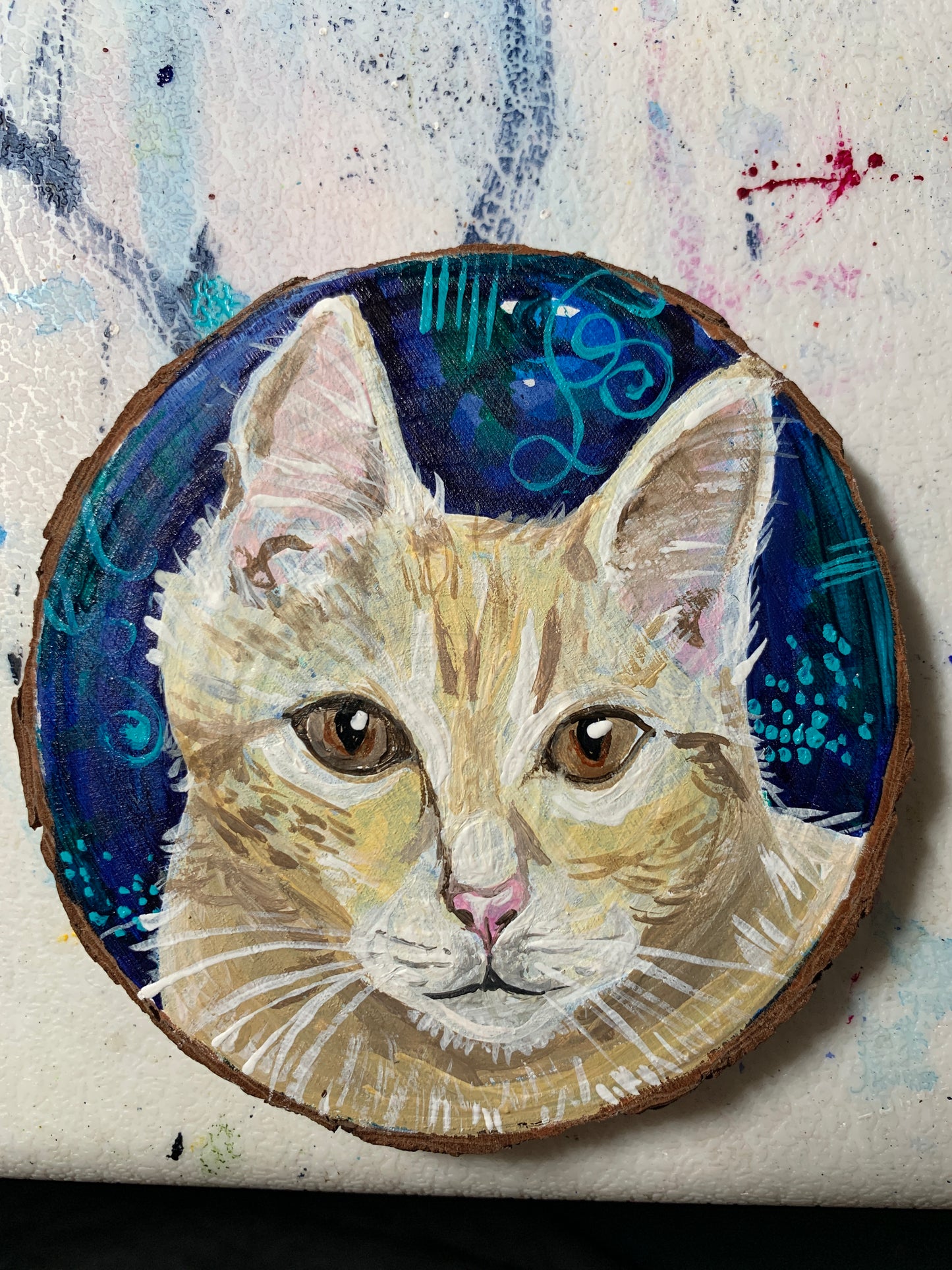 Custom Painted Pet Portrait Ornament