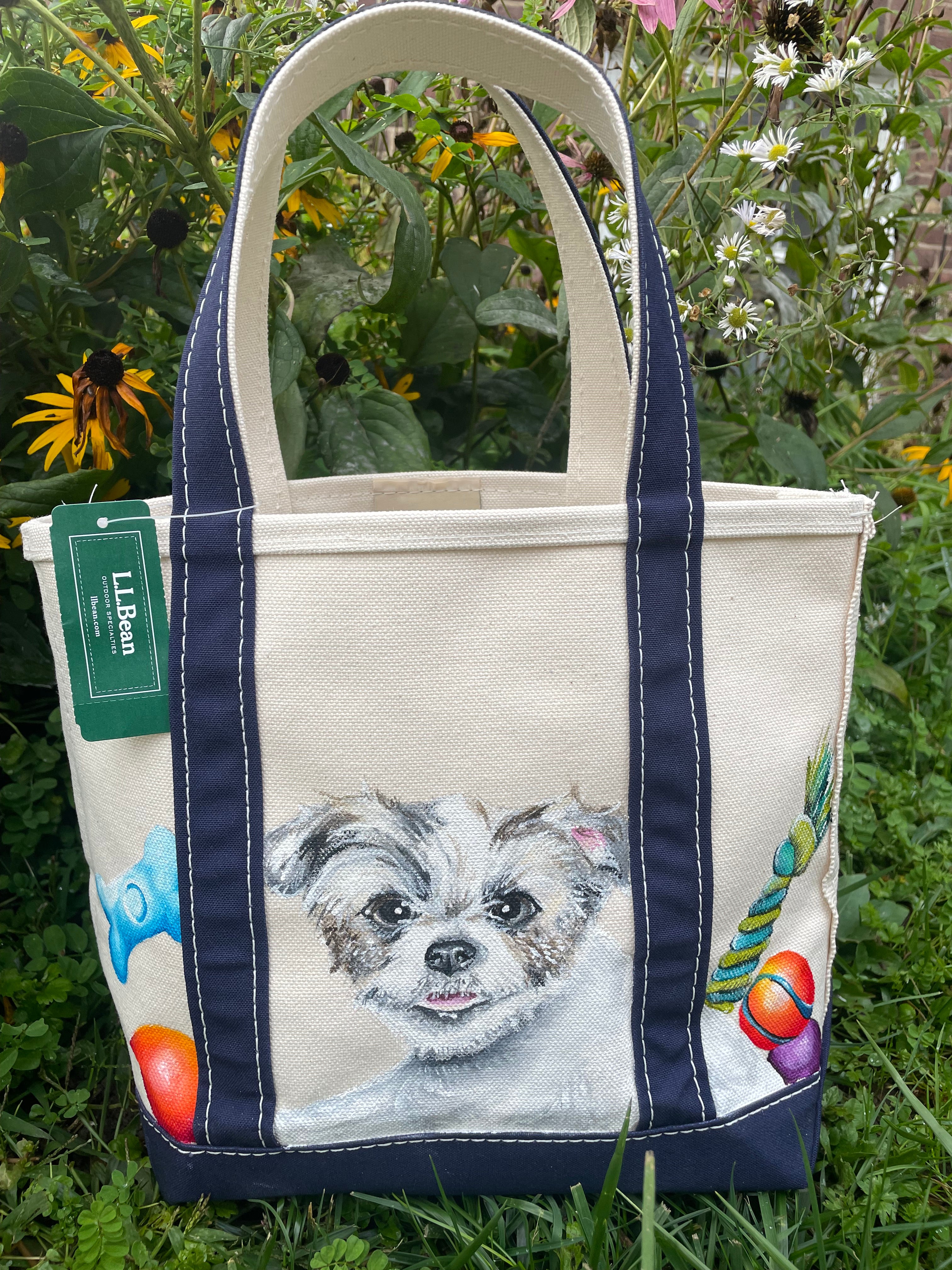 Custom Painted LLBean Boat and Tote Bag