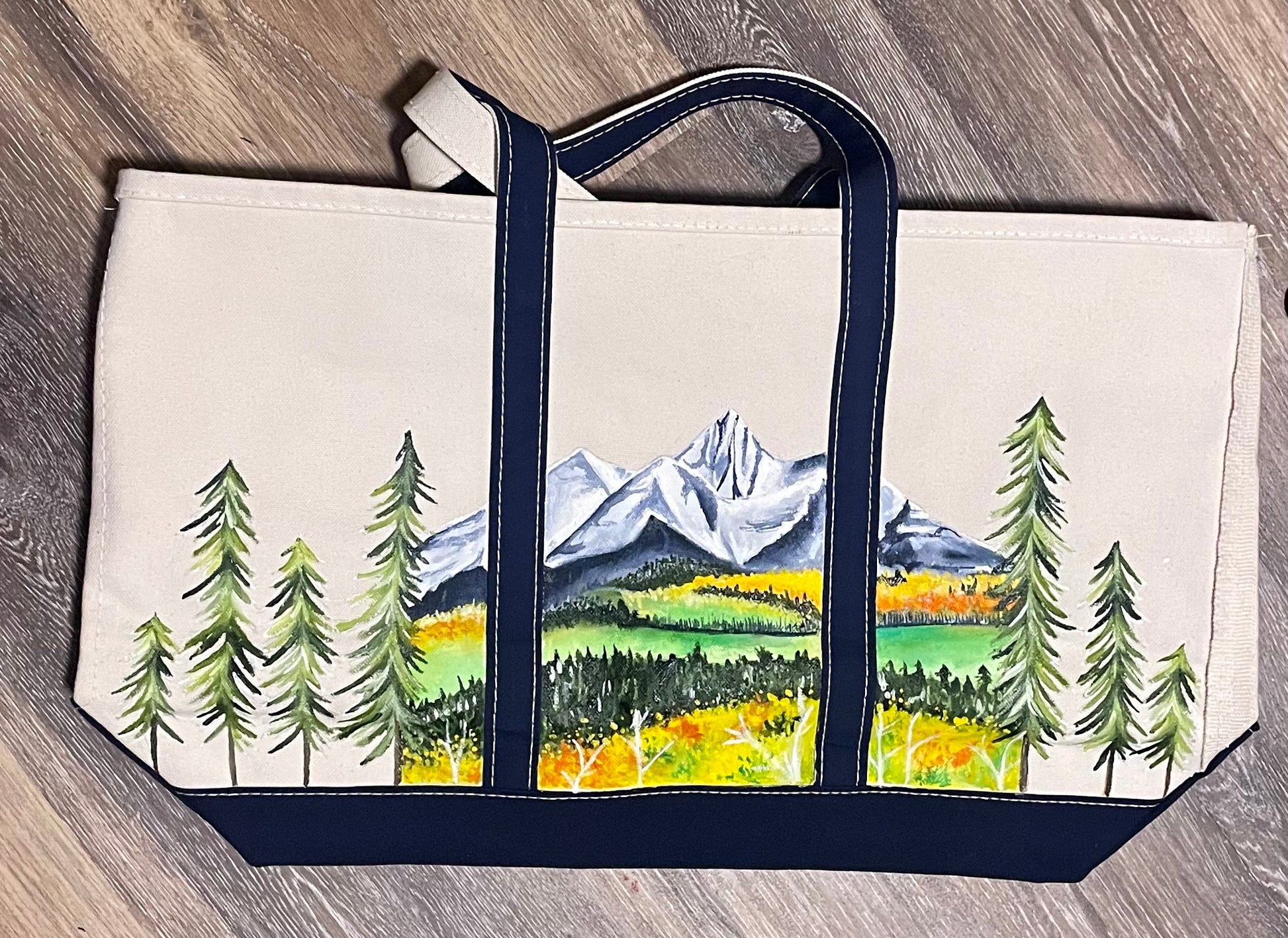 custom painted bag